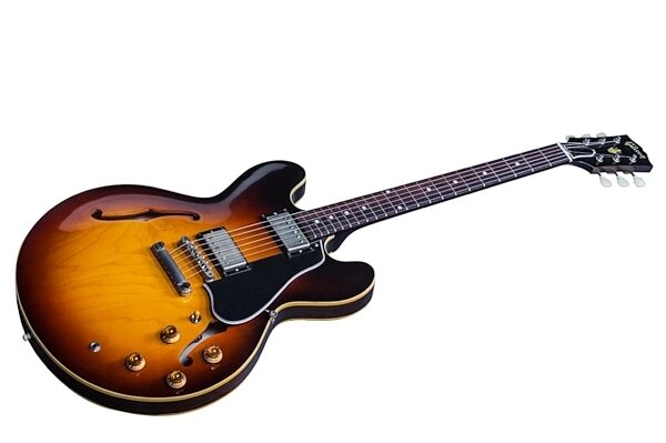 Gibson 2016 1958 ES-335 VOS Electric Guitar (with Case), 58 Burst Closeup