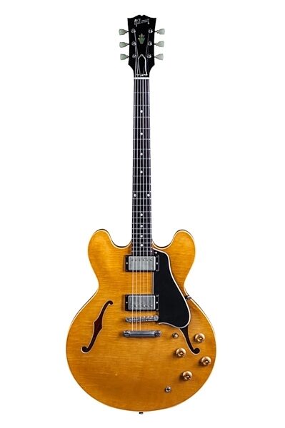 Gibson 2016 1958 ES-335 VOS Electric Guitar (with Case), Natural Flat Front
