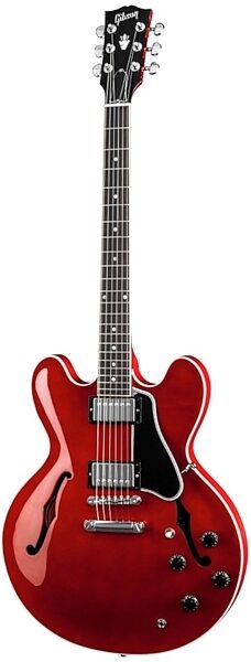 Gibson ES-335 Electric Guitar (with Case), Cherry - Angle