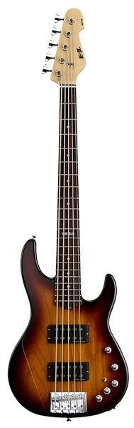 ESP E-II AP-5 Electric Bass, 5-String (with Case), Tobacco Sunburst