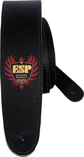 ESP 2.5" Leather Guitar Strap, Shield