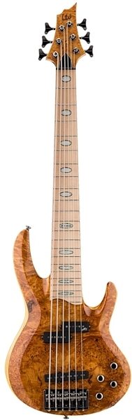 ESP LTD RB-1006 Electric Bass, 6-String, Burl Maple Honey