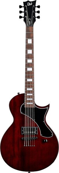 ESP LTD EC-201FT Electric Guitar, See Thru Black Cherry, Action Position Back