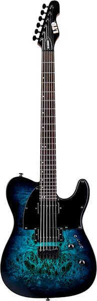 ESP LTD TE-200DX Electric Guitar, Blue Burst, Action Position Back