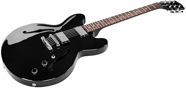 Gibson ES-335 Studio Electric Guitar (with Case), Ebony Closeup