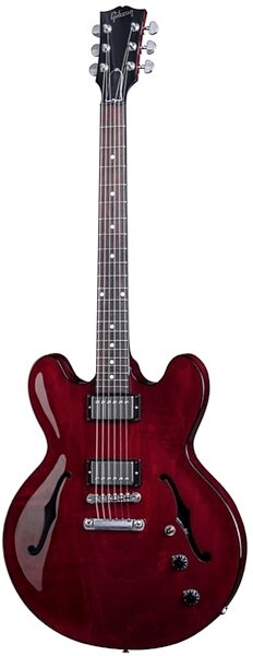 Gibson 2015 ES-335 Studio Electric Guitar (with Case), Wine Red Side Angle