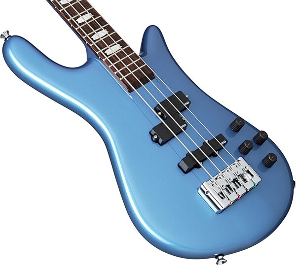 Spector Euro 4 Classic Electric Bass (with Gig Bag), Metallic Blue Gloss, Action Position Back