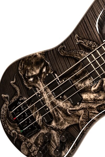 Spector LE Euro Squid 4 String Bass Guitar (with Case), Action Position Back