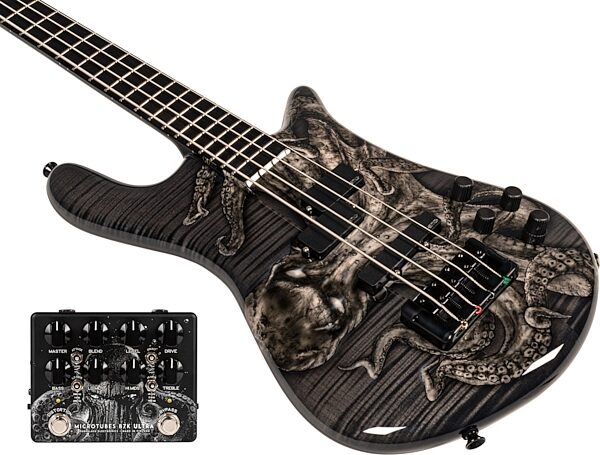 Spector LE Euro Squid 4 String Bass Guitar (with Case), Action Position Back