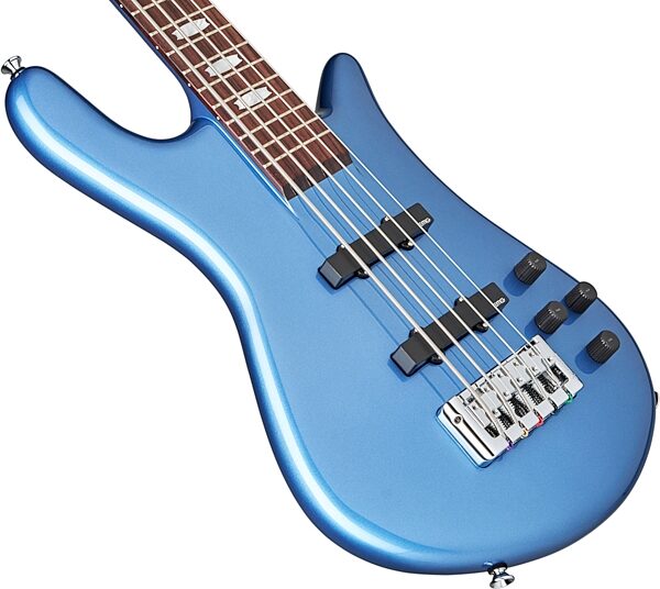 Spector Euro 5 Classic Electric Bass, 5-String (with Gig Bag), Metallic Blue Gloss, Action Position Back