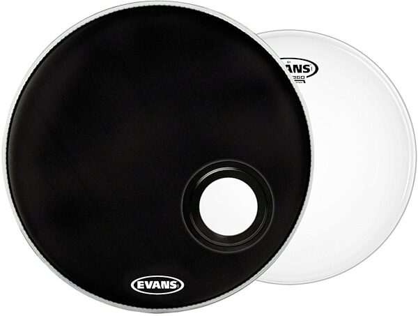 Evans REMAD Resonant Bass Drumhead, Black, 18 inch, with GI 14, pack