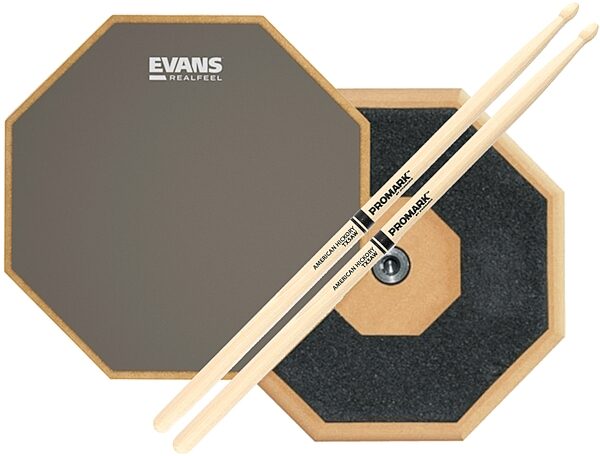 Evans 2-Sided RealFeel Practice Drum Pad, pack