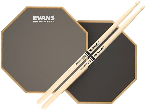 Evans 2-Sided RealFeel Practice Drum Pad, pack