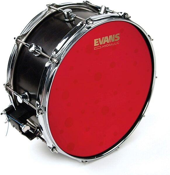 Evans Red Hydraulic Coated Snare Drumhead, 14 inch, Action Position Back