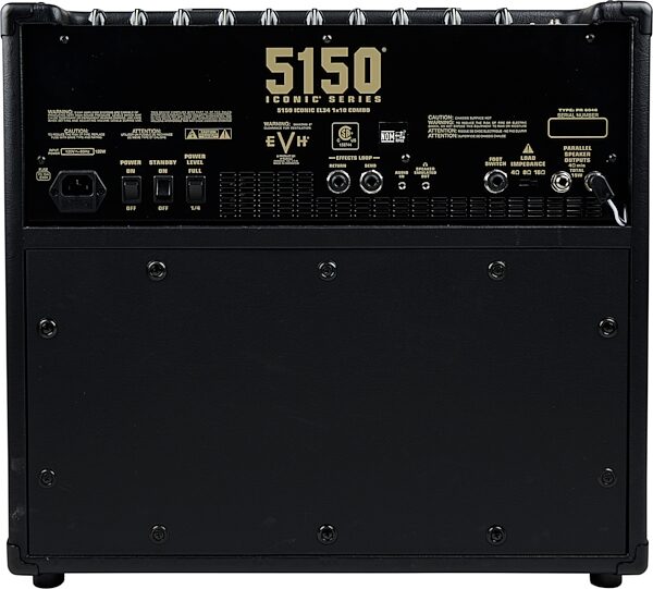EVH Eddie Van Halen 5150 Iconic Tube Guitar Combo Amplifier (15 Watts, 1x10"), Black, Action Position Back