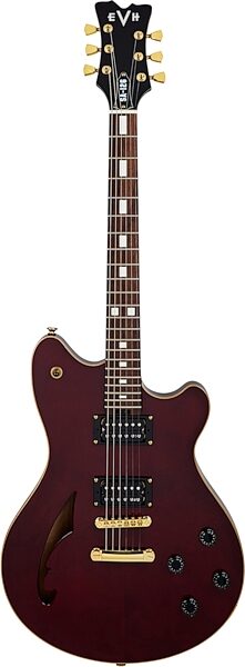 EVH Eddie Van Halen SA-126 Standard Centerblock Electric Guitar, Wine Red, Action Position Back