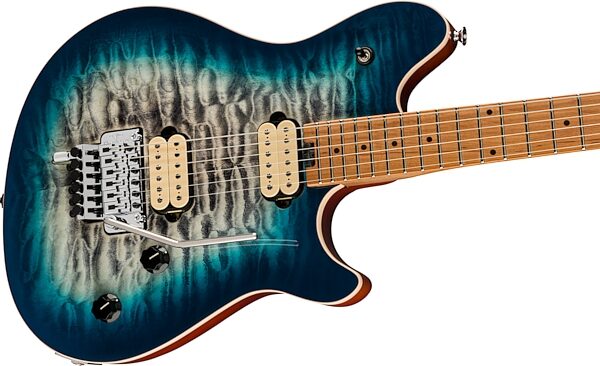 EVH Eddie Van Halen Wolfgang Special Quilted Maple Electric Guitar, Indigo Burst, Action Position Back