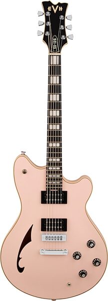 EVH Eddie Van Halen Limited Edition SA-126 Special Electric Guitar, with Ebony Fingerboard (with Case), Satin Shell Pink, Action Position Back