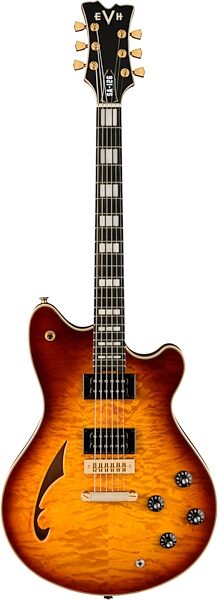 EVH Eddie Van Halen SA-126 Special Quilted Maple Electric Guitar (with Case), Tobacco Burst, Tobacco Burst, Action Position Front