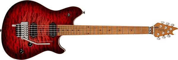 EVH Eddie Van Halen Wolfgang Special Quilted Maple Electric Guitar, Sangria, Open Box (Good), Main with all components Back