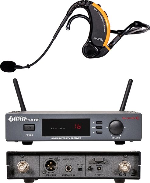 Special Projects Audio by Galaxy Audio EVO-25 Wireless Headset Microphone System, Main