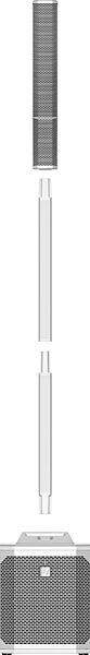 Electro-Voice EVOLVE 30M Powered Column PA System with 8-Channel Mixer, White, Warehouse Resealed, View