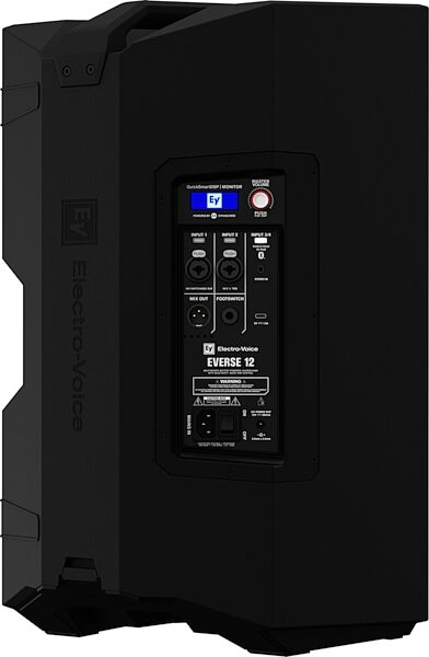 Electro-Voice EVERSE 12 Battery-Powered PA Speaker, Black, Back Right