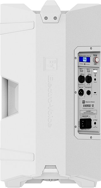 Electro-Voice EVERSE 12 Battery-Powered PA Speaker, White, Action Position Back