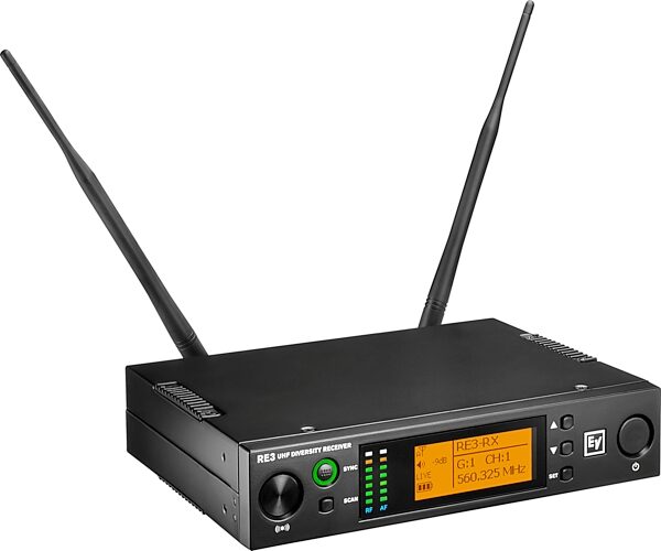 Electro-Voice RE3-ND76 Wireless Vocal Microphone System, Band 5H (560-596 MHz), Blemished, Action Position Back
