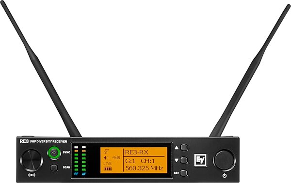 Electro-Voice RE3-ND76 Wireless Vocal Microphone System, Band 5L (488-524 MHz), Open Box (Very Good), Action Position Back
