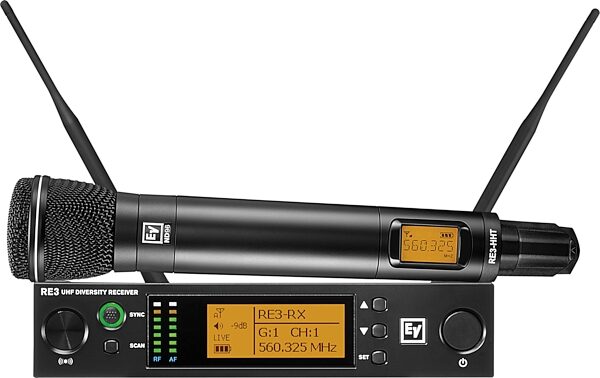 Electro-Voice RE3-ND96 Wireless Vocal Microphone System, Band 5L (488-524 MHz), Action Position Back