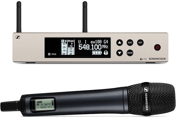 Sennheiser ew100 G4 e845 Vocal Wireless Microphone System, Band A1 (470-516 MHz), Main