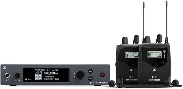 Sennheiser EW IEM G4 TWIN In-Ear Monitor System, Band A (516-558 MHz), Main