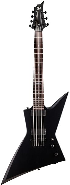 ESP LTD EX-307 Electric Guitar, 7-String, Black Satin