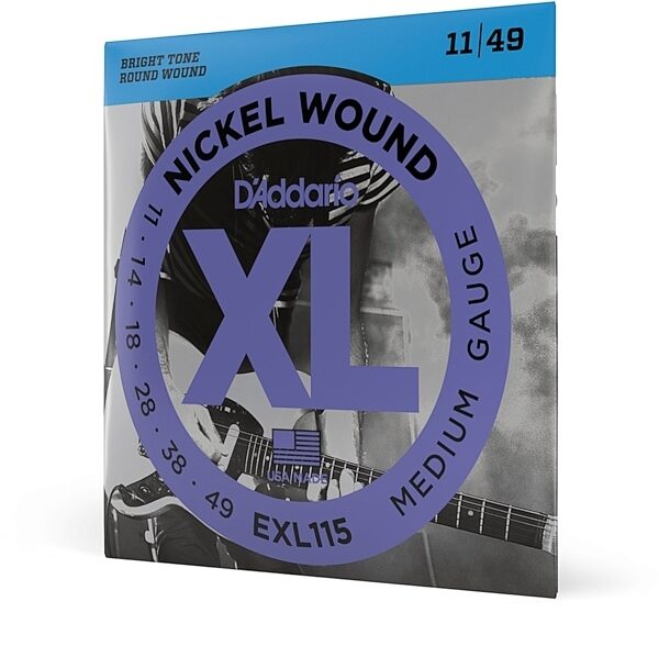 D'Addario EXL115 XL Electric Guitar Strings (Blues/Jazz Rock, 11-49), New, main