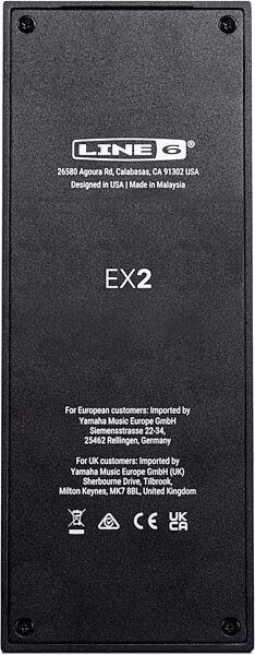 Line 6 EX2 Expression Pedal with Toe Switch, New, Action Position Back