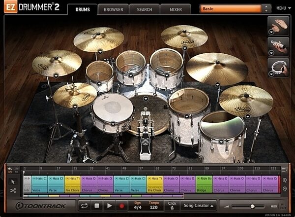 Toontrack EZ Drummer 2 Software, Screenshot