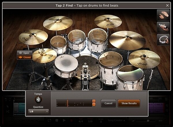 Toontrack EZ Drummer 2 Software, Screenshot - Tap 2 Find