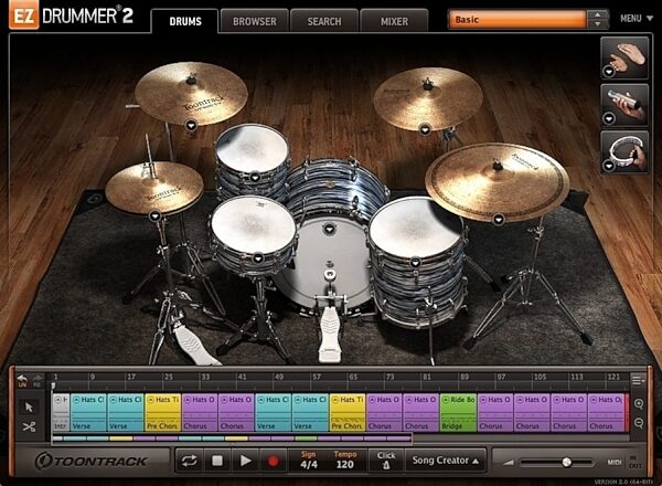 Toontrack EZ Drummer 2 Software, Screenshot - Vintage