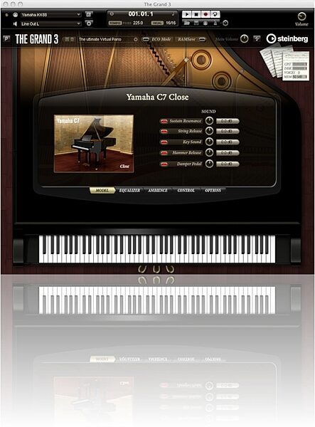 Steinberg The Grand Virtual Grand Piano (Mac and Windows), Screenshot - Editor View 2