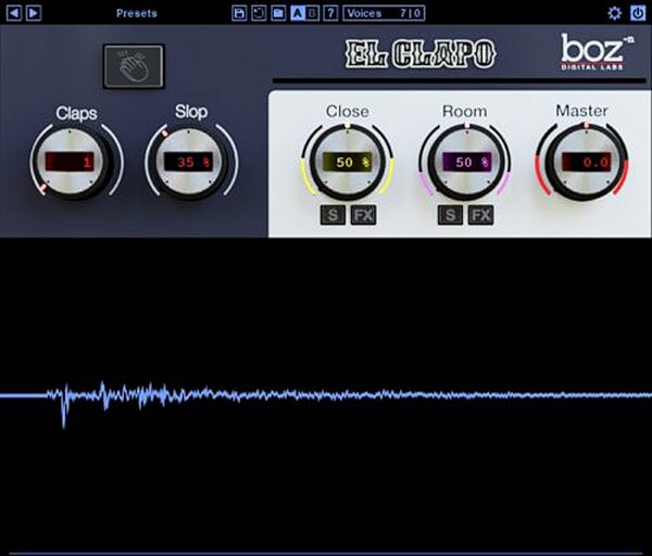 Boz Digital El Clapo Audio Plug-in, Digital Download, Action Position Back