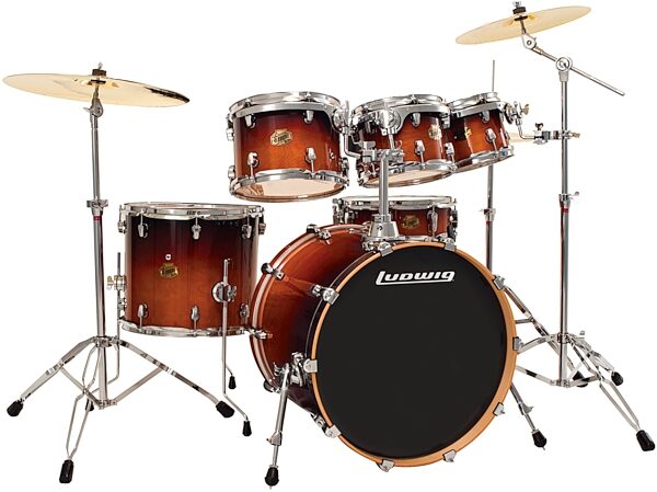 Ludwig LCB622PX Element Fusion Drum Shell Kit (6-Piece), Deep Brown