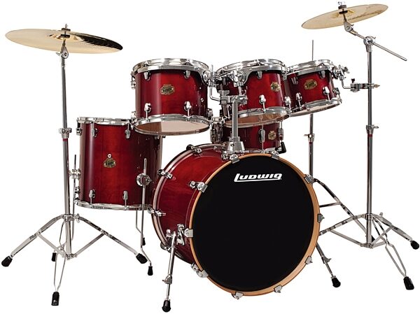 Ludwig LCB622PX Element Fusion Drum Shell Kit (6-Piece), Deep Red
