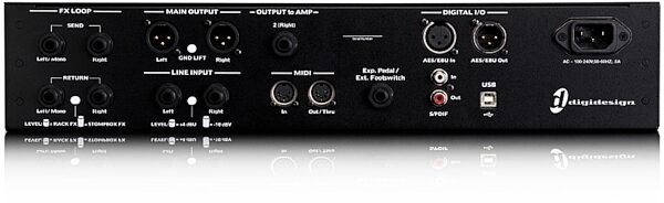 Digidesign Eleven Rack Guitar Recording and Effects Audio Interface, Back