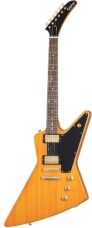 Epiphone 1958 Korina Explorer Electric Guitar (with Case), Aged Natural, with Black Pickguard, Scratch and Dent, Action Position Back