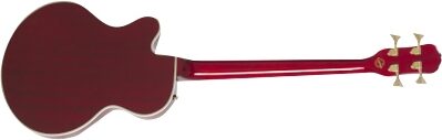 Epiphone Allen Woody Rumblekat Electric Bass, Dark Wine Red, Action Position Back