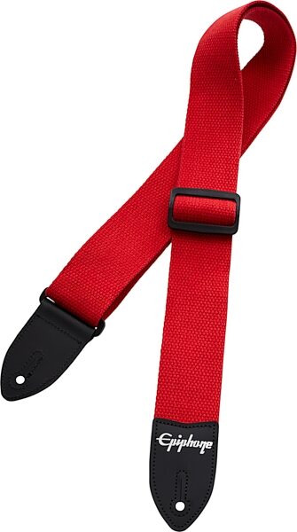 Epiphone Cotton Guitar Strap, Red, Action Position Back
