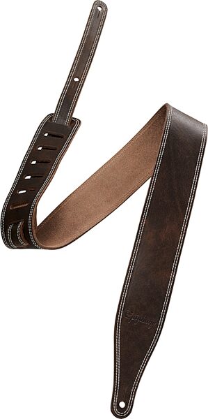 Epiphone Premium Leather Guitar Strap, Brown, Action Position Back