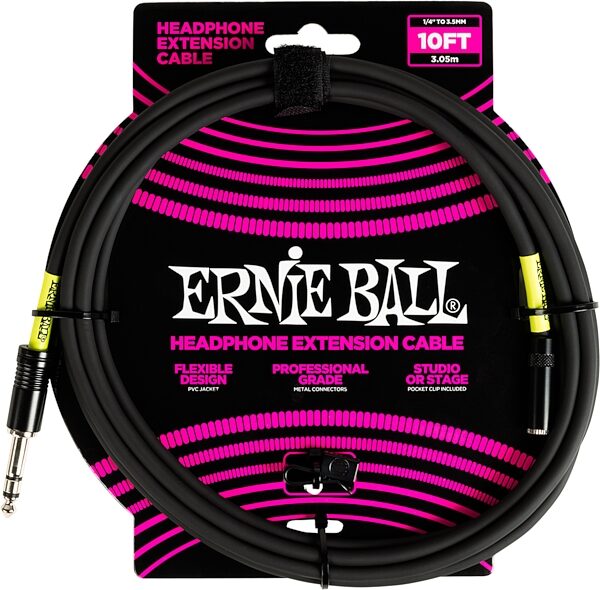 Ernie Ball Headphone Extension Cable (1/4-inch), 10 foot, Action Position Back