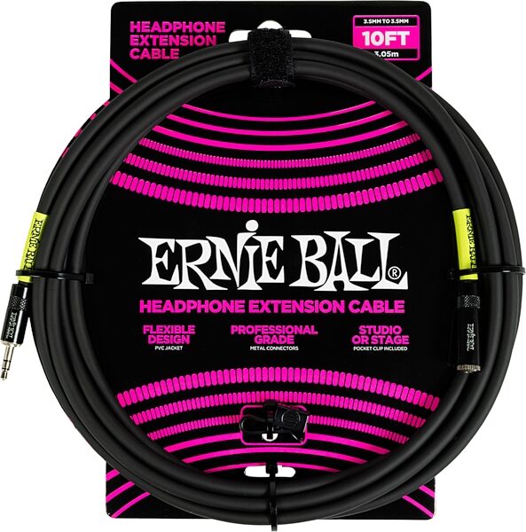 Ernie Ball Headphone Extension Cable (1/8-inch), 10 foot, Action Position Back